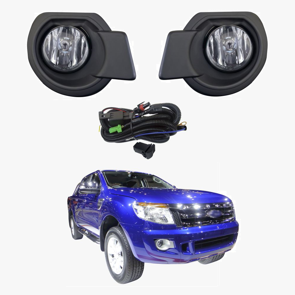 Fog Light Kit for Ford Ranger PX Ute Series 1 11-15 Grey W/Wiring&amp;Switch