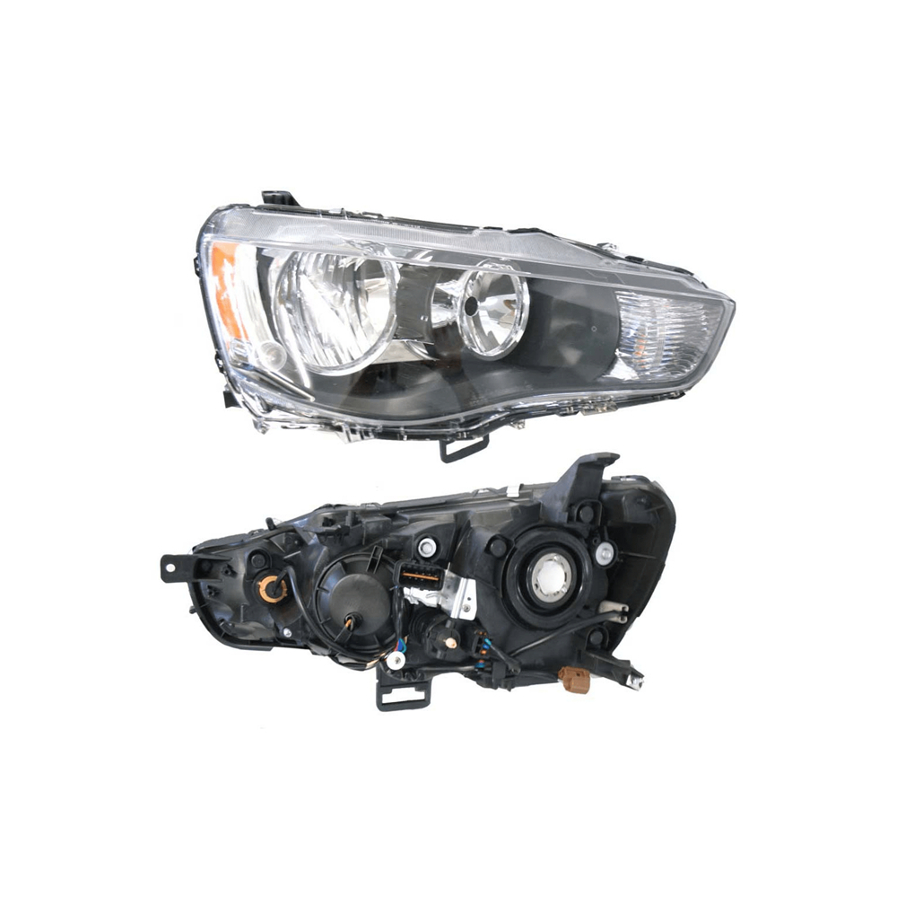 Headlight Right for Mitsubishi Outlander ZH 08/2009-10/2012 Black 