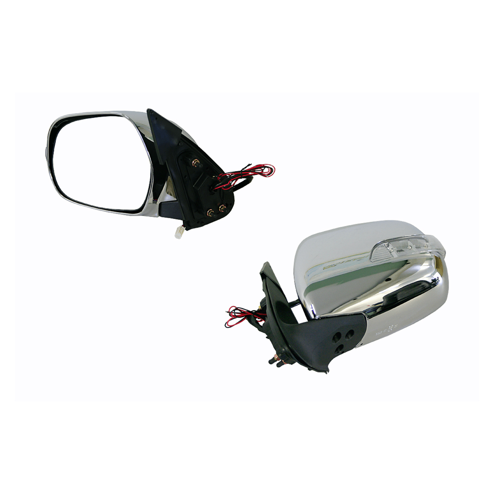 Door Mirror Left for Toyota Hiace TRH/KDH 03/2005-11/2013 Chrome With LED 