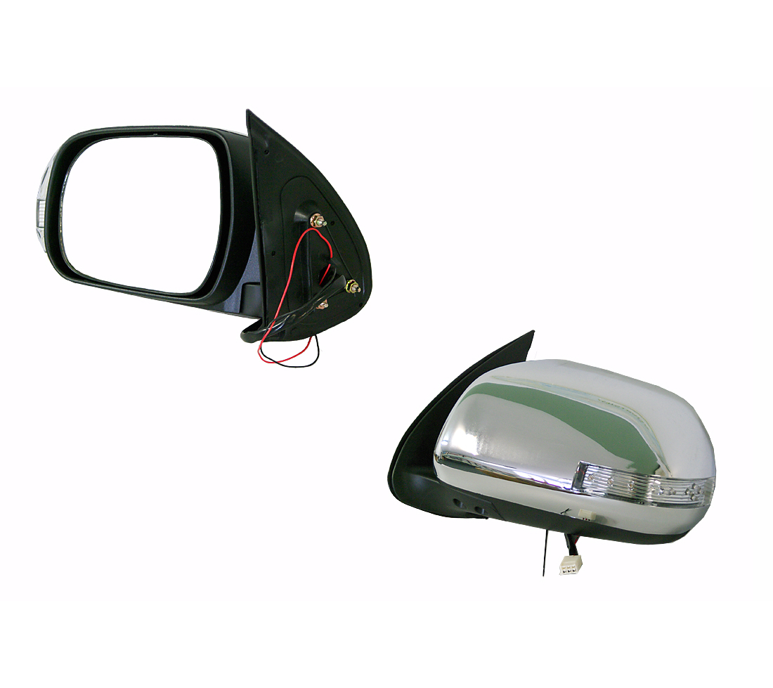 Door mirror for Toyota Hilux 2005-2011 Electric Chrome W/LED Light-LEFT
