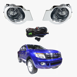 Fog Light Kit for Ford Ranger PX Ute Ser.1 2011-2015 Chrome W/Wiring&Switch