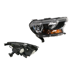 Headlight Right for Ford Ranger PX2/PX3 06/2015-ON Halogen Type Black Manual 