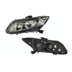 Headlight Left for Honda Civic FB 02/2012-04/2016 Use H11 And HB3 Globes 