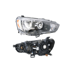 Headlight Right for Mitsubishi Outlander ZH 08/2009-10/2012 Black 
