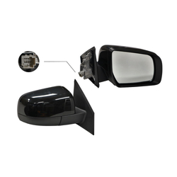 Door Mirror Right for Mazda BT-50 UP/UR 10/2011-ON Electric Black 3 Pins 