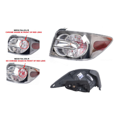 Tail Light Right for Mazda CX-7 ER Series 2 10/2009-01/2012 NO Chrome Shade
