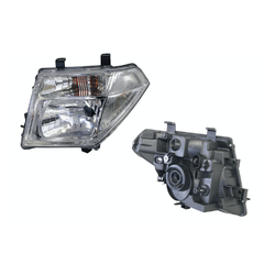 Headlight Left for Nissan Navara D40 12/2005-01/2010 With Globe Shade Manual 