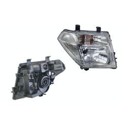 Headlight Right for Nissan Navara D40 12/2005-01/2010 With Globe Shade Manual