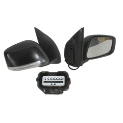 Door Mirror Right for Nissan Pathfinder R51 07/2005-09/2013 Electric Black 