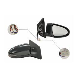 Door Mirror Right for Toyota Corolla Hatchback ZRE182 01/2013-ON 9 Wire Type 