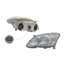Headlight Right for Toyota Corolla Hatch ZZE122 South Africa 04/2004-04/2007 