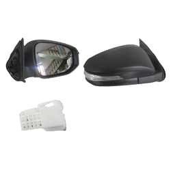 Door Mirror Right for Toyota Hilux TGN/GUN/GGN 07/2015-ON Black With Blinker 