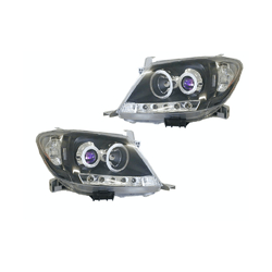 Headlight for Toyota Hilux TGN/KUN/GGN 04/2005-08/2011 Projector Black 