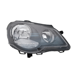 Headlight Right for Volkswagen Polo 9N 11/2005-02/2010 Black 