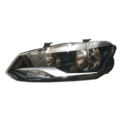 Headlight Left for Volkswagen Polo 6R GTI 03/2010-07/2014 Chrome H7/H7 NON LED 